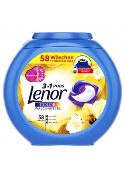 Гель-капсули для прання Lenor 3в1 Золота Орхідея для кольорової білизни, 58 шт